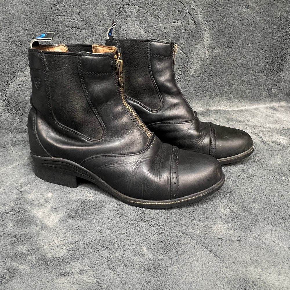 Ariat Cobalt VX Black Leather Front Zip Paddock Riding Boots Womens 9.5B